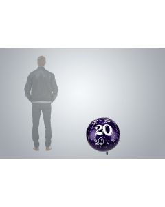 Jahreszahl "20" Riesenballon 75cm Premium violett