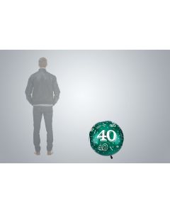 Pallone gigante "40" anni 65 cm verde