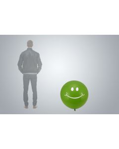 Pallone gigante con motivo "Smiley" 75cm verde