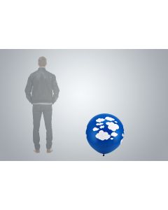 Pallone gigante con motivo "Nuvole" 75cm blu-bianco