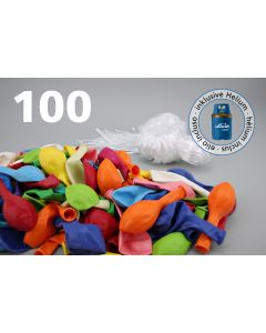 Set de ballons 35 cm multicolores assortis - 100 pièces