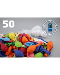 Set de ballons 35 cm multicolores assortis - 50 pièces