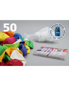 Kit per concorso con volo di palloncini "Happy Birthday" - 50 pezzi