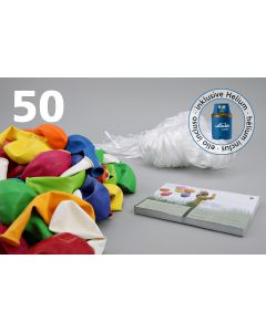 Kit per concorso con volo di palloncini "Neutro"- 50 pezzi