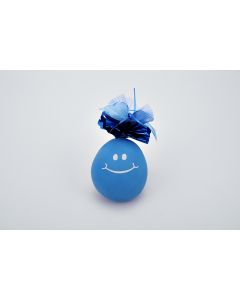Poids pour ballon « Binette » avec nœud bleu