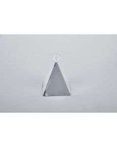 Peso per palloncini "Piramide" argento a specchio