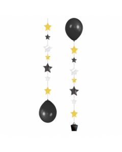 Ballon-Dekoschnur mit kleiner Geschenkbox, Sterne