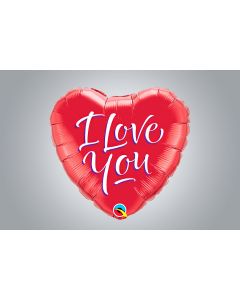  Folienballon Herz "I Love You" rot 46cm