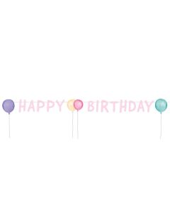 Buchstabenkette "Happy Birthday" Ballone