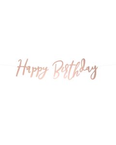 Buchstabenkette "Happy Birthday" roségold