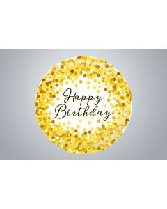 Folienballon "Happy Birthday" Holographic gold 46cm