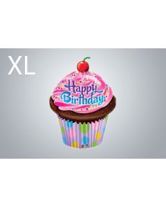 Folienballon "Happy Birthday" Cupcake 98cm