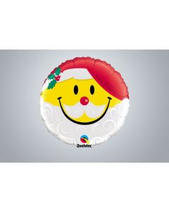 Folienballon "Smiley Weihnachtsmann" 46cm