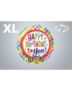 Musikballon "Happy Birthday" kleine punkte