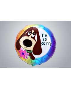 Folienballon "Sorry" Hund 46cm 