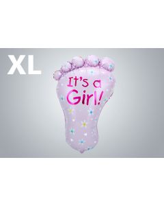 Folienballon Fuss "It's a Girl" 71cm