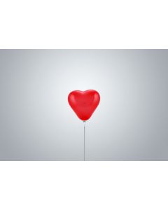 Mini-Herzballone 15cm rot