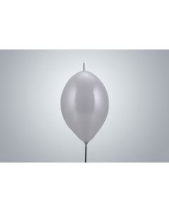 Kettenballone 15cm metallic silber
