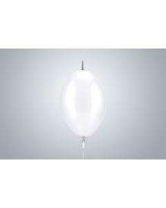 Kettenballone 15cm metallic weiss