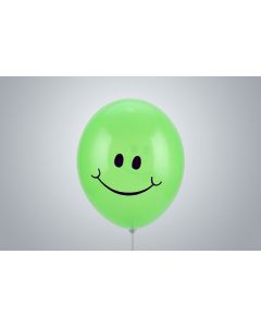 Motivballone "Smiley" 35cm grün