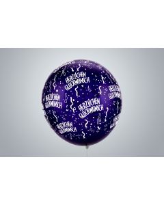 Motivballone "Herzlichen Glückwunsch" 45cm Premium violett